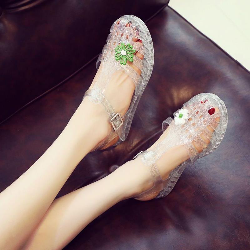 时尚水晶凉鞋女士夏季外