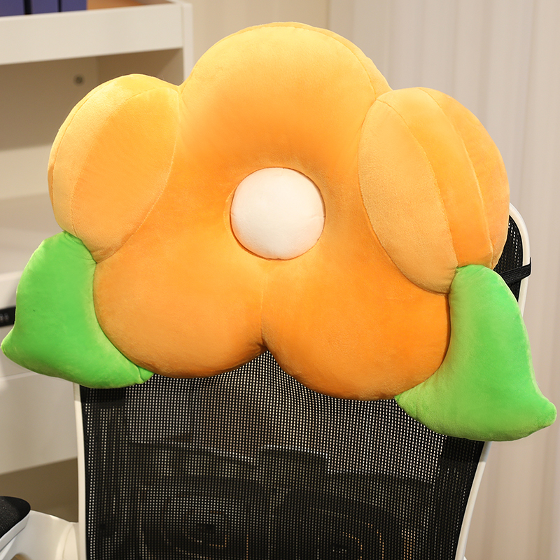 花朵仰睡头枕午休枕办公室护颈枕坐着睡觉电脑椅子工位加高腰靠垫