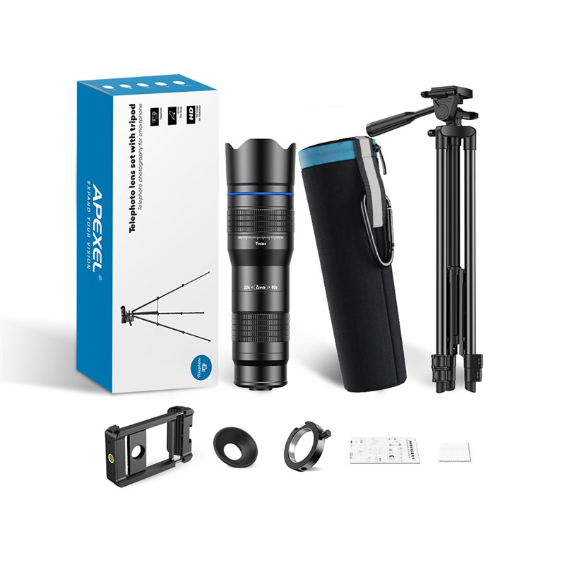 手机外置长焦望远镜高清外置镜头20-40X变倍单反摄影拍月亮观鸟镜