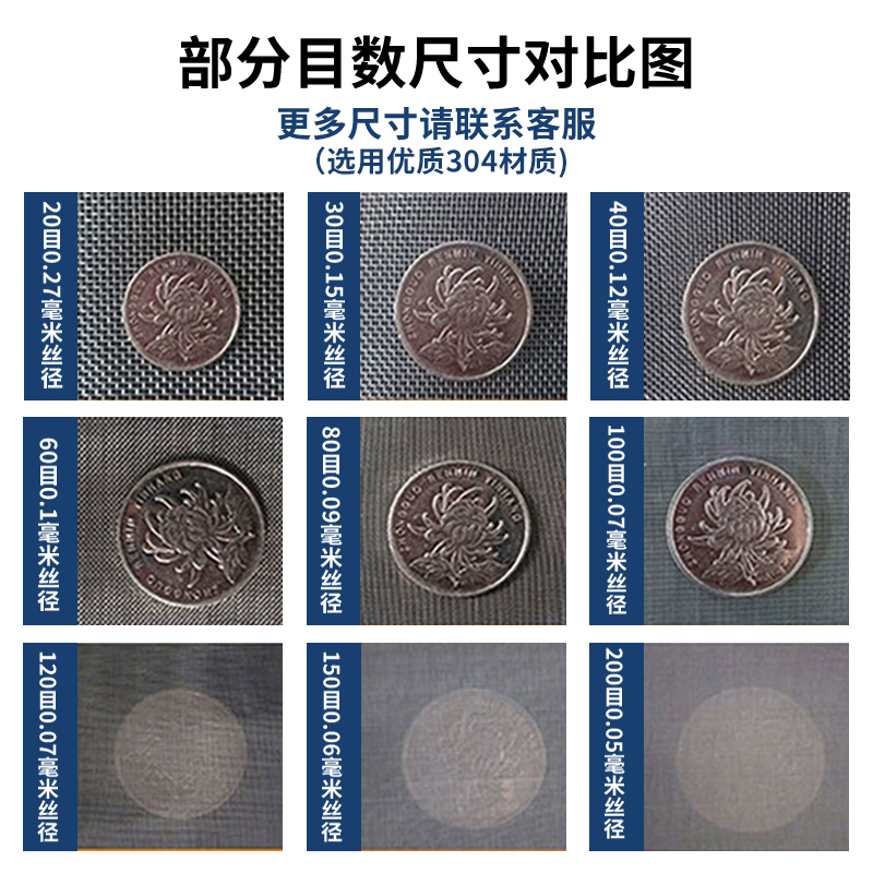 304不锈钢网过滤网筛网5-400目滤网网片编织网工业不锈钢丝网网格