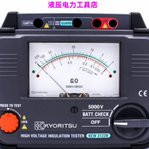 日本 KEW3122B高压绝缘测试仪3122b共立克列茨指针式兆欧表5000V
