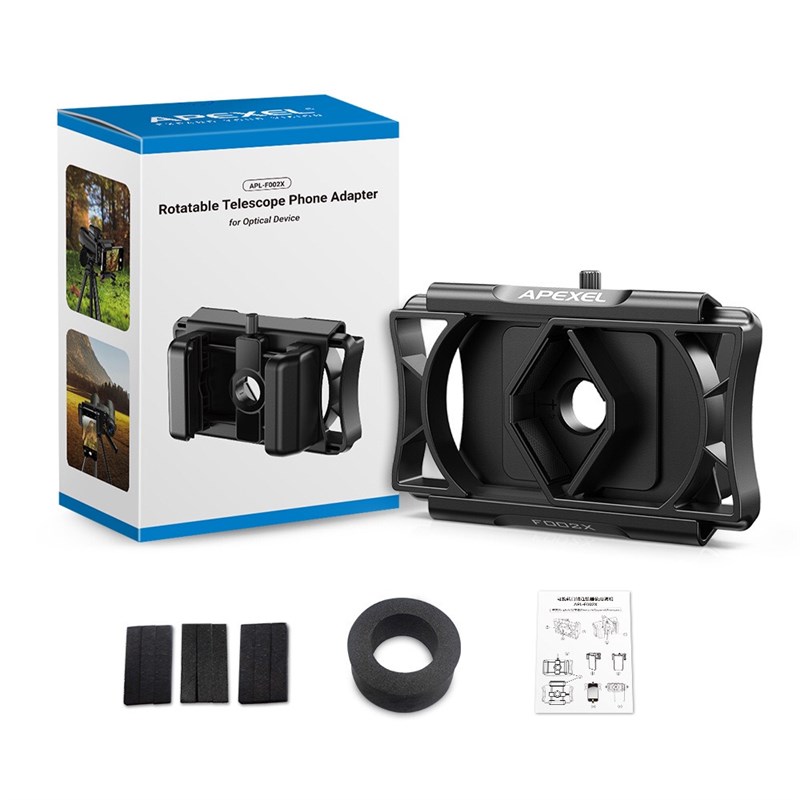 APEXEL 二代升级目镜连接器多功能360度旋转手机夹双筒单筒望远镜