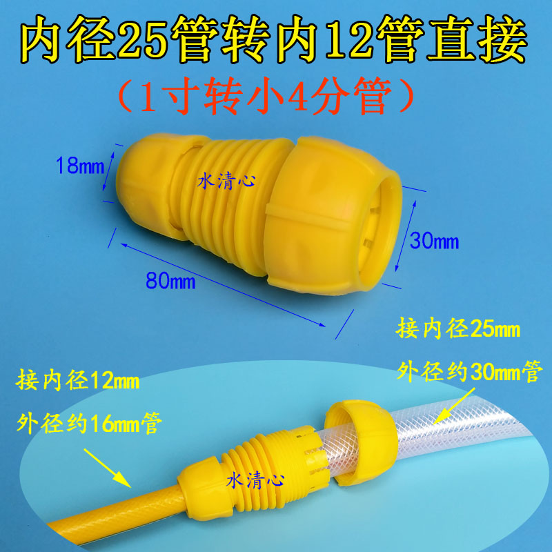 水管接头对接器16变径快接洗车软管浇花25转20PVC转接头1寸6分4分