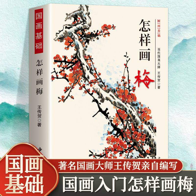 怎样画梅 国画基础梅花手绘教学 写意梅花初学画法零基础构图画册