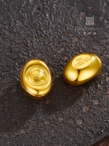 【Золото в реальном времени】 3G Water Sheet Gold Jewelry Fat Yuanbao Gold Au9999 Золотая фасоль и фасоль