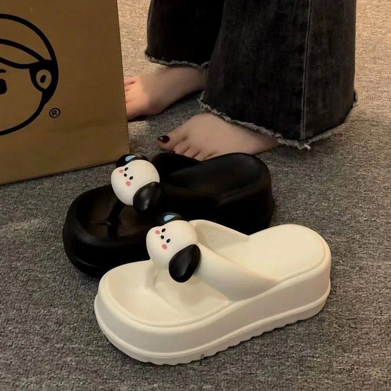 人字拖2025夏季新款可爱小狗厚底拖鞋女外穿增高沙滩防滑休闲凉拖,女鞋,人字拖,淘宝优惠券,粉丝福利购,淘宝优惠卷