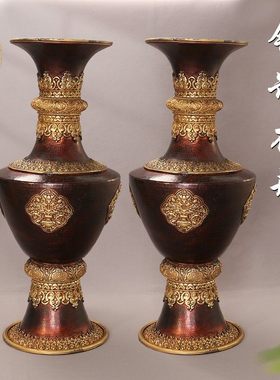 尼泊尔风格家居铜花瓶