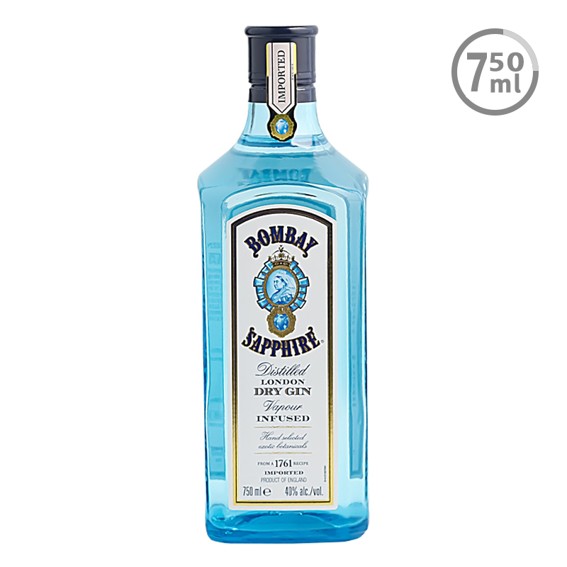 孟买蓝宝石金酒 BOMBAY GIN 杜松子酒琴酒鸡尾酒基酒洋酒 750ml