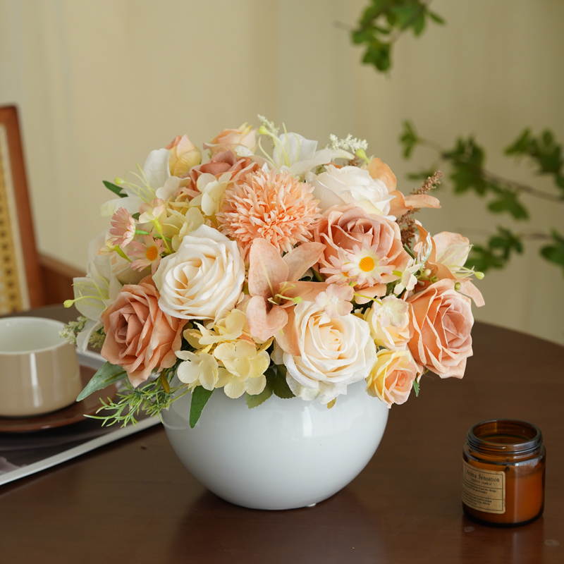 玫瑰仿真花假花摆设高级感