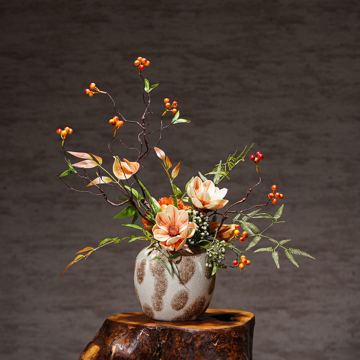 餐桌花摆花轻奢风家居装饰花