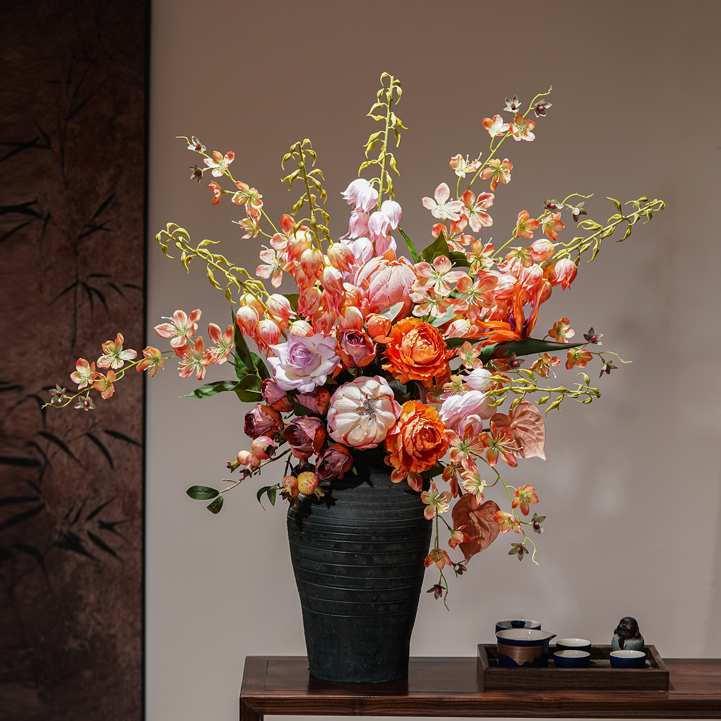 复古风仿真花高级感逼真装饰花