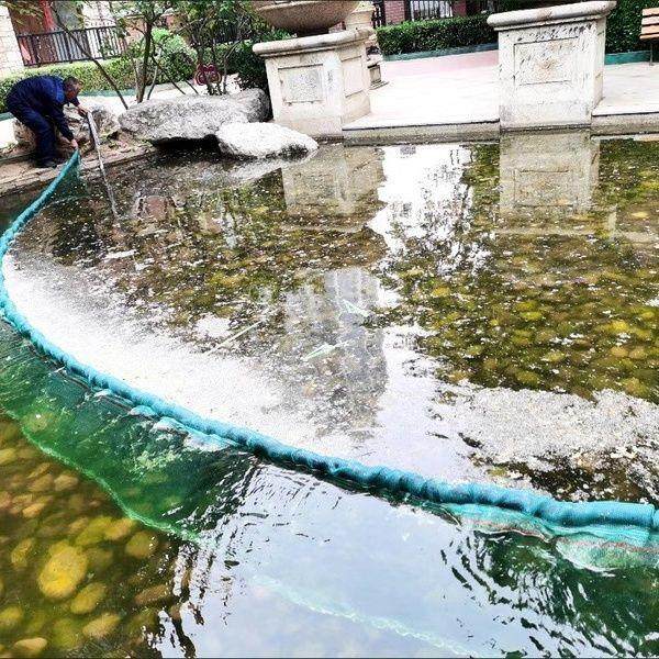 河拦道污网捞青拉苔浮萍网拦截网河水库海PDD10016洋江水面垃圾清