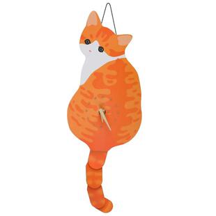 款抖音同摇尾咪挂KCY钟卧室挂钟可爱创猫意猫咪时钟战圣诞备元旦