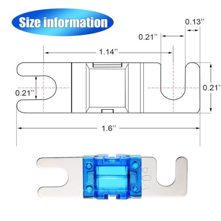 汽车音频保险丝18件迷你ANL保险丝镀包20A30A40A50A60A80A100A125