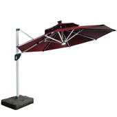 户外庭院遮阳伞室露台商伞场带太阳能灯612罗马滩别外沙墅大太阳