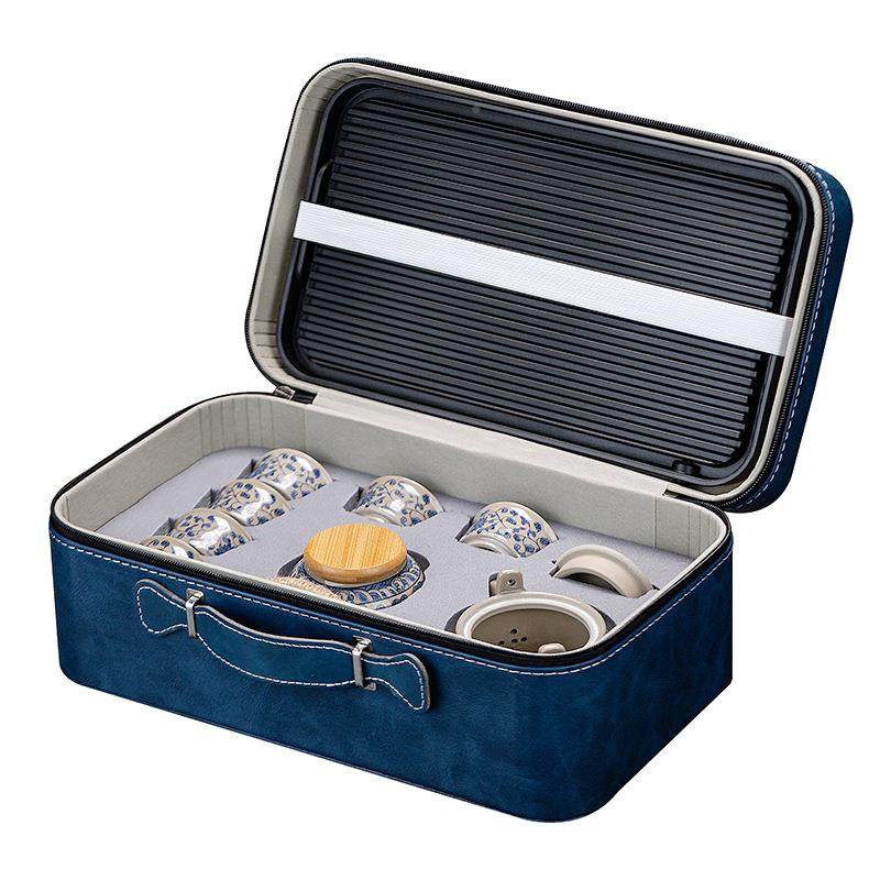 青花行茶具套装便携式泡茶端功旅夫茶杯20240621壶茶盘户外露营高,餐饮具,旅行茶具,淘宝优惠券,粉丝福利购,淘宝优惠卷