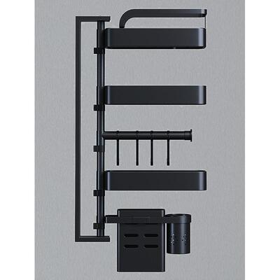 可旋转厨房调料物架壁置挂式转角调品储物味家用WTO佐架料墙角收