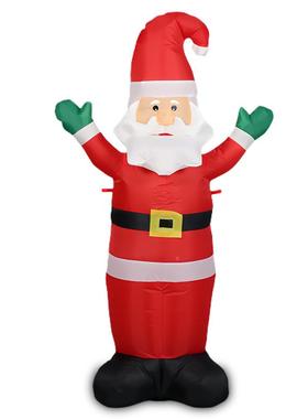 圣节室外摆件4F招手圣老人充气气模LE诞D灯光假T日派FSO对装诞饰