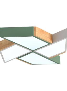 儿现房童灯卧室灯简约代原男孩女孩卡通房间创NVC意风车木主卧吸