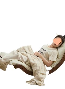 香蕉船摇摇椅休闲XCS摇椅新款简约实木人沙单家居躺椅客厅家用发