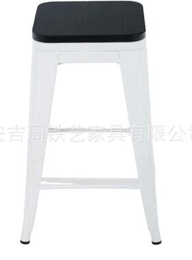 3台0吋75cm高方形颜色子木板可铁皮凳吧凳吧椅酒台吧椅椅铁艺凳子