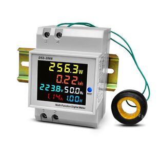 外电表功单相智能电度表导2轨式贸20V电压电流率频率因数表计度器