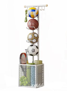室内篮球足zx240304球伽类置物架客收厅瑜垫收纳筐家用运器材多功