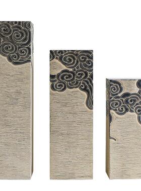 7L8K新中式室禅意仿古祥云展示厅柱落地F756M986内摆件家居饰品客