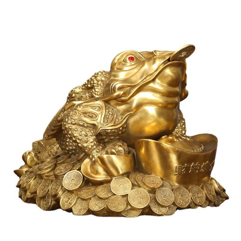 黄铜金蟾摆件家居公室金钱蟾蜍工艺品摆设公司乔迁开业礼品