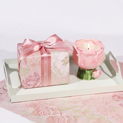 陶花杯伴香薰蜡烛生日礼物送瓷女闺生蜜手礼情人节MFD公司员工小