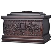 骨灰黑檀木男用龙女寿盒棺705材实木殡葬用品凤防潮款 顺盒丰 包邮