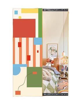 XN多巴胺推拉画全身镜装饰卡隐PDJ形穿衣镜玄关藏挂画隐式通镜子