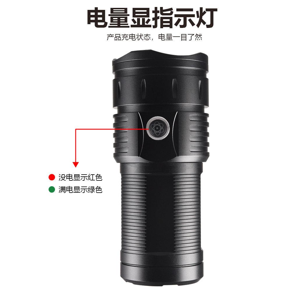 新款抖音直播爆款户外强光手电筒p99灯芯大功率type-c充电