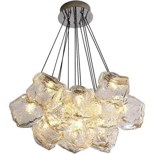 北欧设师款ZRX计客厅灯现代简约创意冰石头个块性餐厅灯卧奶油室