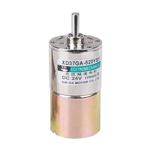 信工厂37GA达520直流电机12V2轮4397可调速正反转伏齿减速微型小