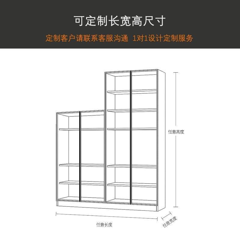 玻璃门客厅电视背景靠墙窄夹缝隙柜展示立边柜收纳柜书柜手办柜