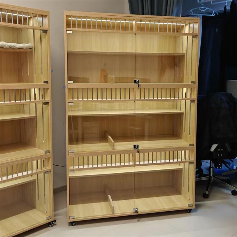 实木繁育笼子三层超大寄养展示柜宠物店定制猫柜家用猫咪猫舍别墅