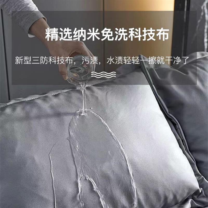 特价清仓意式轻奢科技布沙发客厅小户型免洗乳胶颗粒懒人沙发脚踏