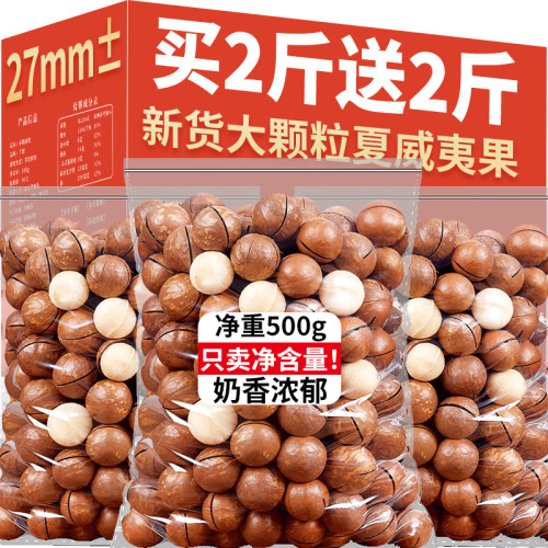夏威夷果坚果整箱干果原味零食散装旗舰店当季年新货5斤批发年货