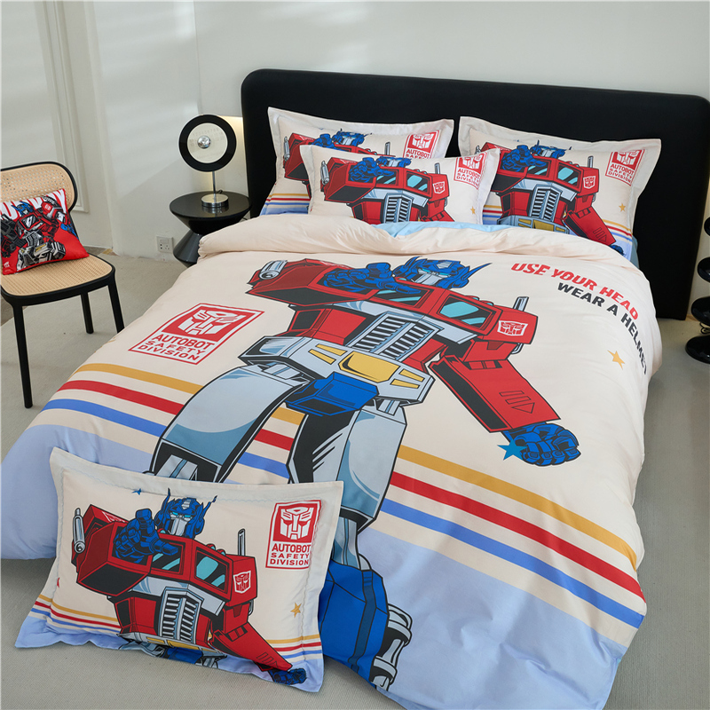擎天柱变形金刚床品三四件套男孩
