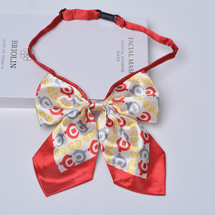 华夏银行红色领结女柜员头花领花职业银行工作酒店专卖店员工配套