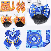 建行领结中国建设银行女式 定制 丝巾领花女职业头花网兜小方巾新款