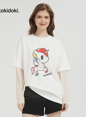 tokidoki2025春季新款独角兽印花短袖T恤男女同款情侣宽松上衣