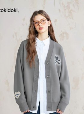 tokidoki潮牌趣味开衫毛衣情侣款男女同款外套针织衫上衣