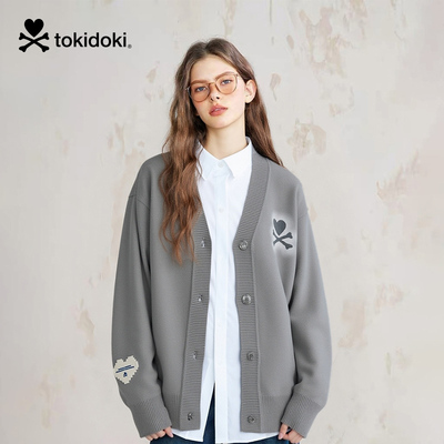 tokidoki潮牌趣味开衫毛衣情侣款男女同款外套针织衫上衣