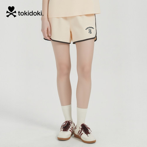 tokidoki2025夏季新款撞色短裤女款休闲裤时尚潮牌百搭下装