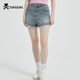 子 辣妹高腰显瘦高街裤 tokidoki潮牌复古毛边镭射牛仔短裤 女夏新款