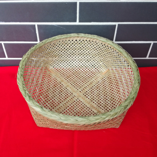 家用馒头筐圆形竹编筐水果篮洗菜
