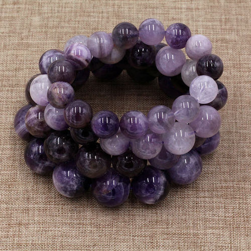 梦幻紫水晶手链紫晶石石头手串