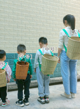 背篓竹编双肩小背篓竹编手工编织手工背篓背篼竹编茶叶水果道具